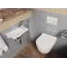 Chrome WC Valdymo mygtukas, baltas