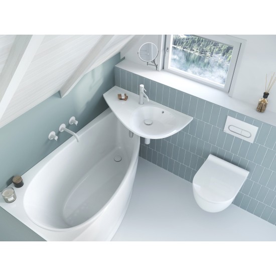 Chrome WC Valdymo mygtukas, baltas
