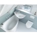 Chrome WC Valdymo mygtukas, baltas