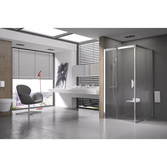 MSRV4-90/90 blizgi+stiklas Transparent