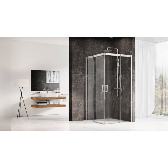 MSRV4-90/90 satinas+stiklas Transparent