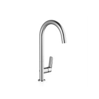 CL 016.00 Praustuvo maišytuvas 393 mm be dugno vožtuvo, su pasukama rankena, chromas