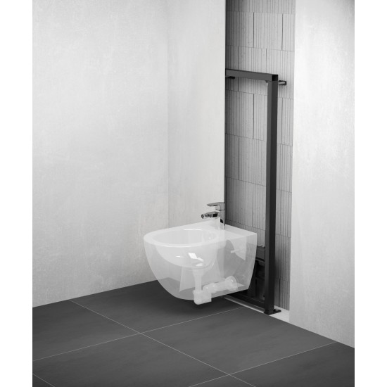 Uni Chrome bidė, pakabinamas, baltas