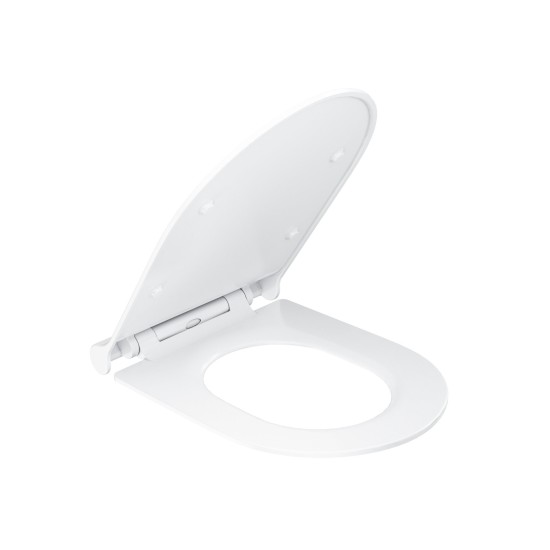 WC unitazo dangtis Uni Chrome Slim, baltas