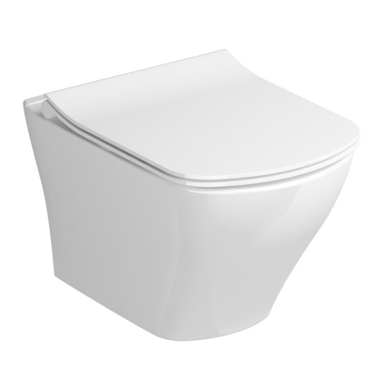 WC unitazo dangtis Classic Slim, baltas
