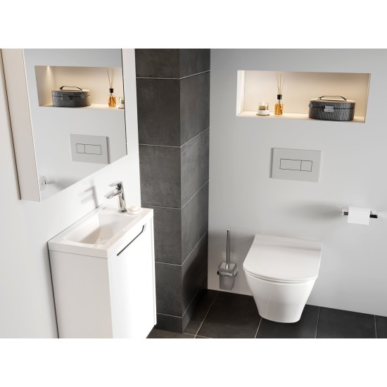 WC unitazo dangtis Classic Slim, baltas