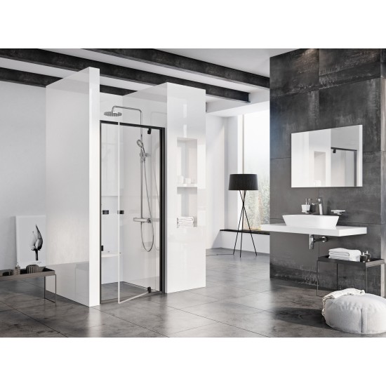 PDOP1-80 juoda+stiklas Transparent