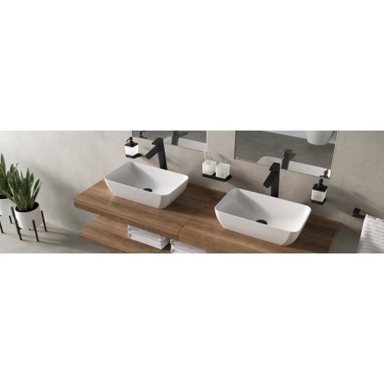 TD F 015.20BLM Praustuvo maišytuvas 334 mm, be dugno vožtuvo, matinės juodos