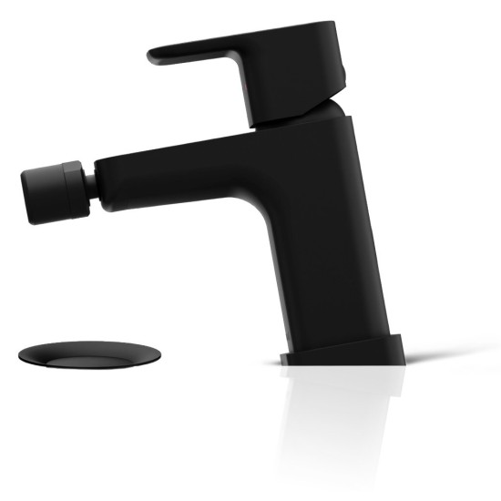 TD F 055.20BLM Bidė maišytuvas 145 mm su dugno vožtuvu ClickClack, matinės juodos