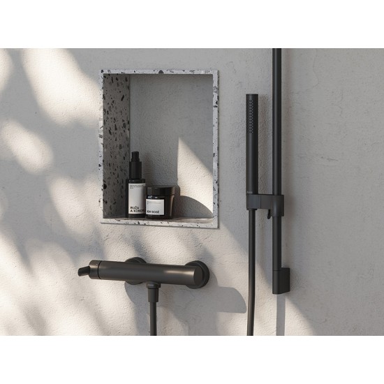957.20BL Dušo galvutė Chrome, 1 funkcija, juoda
