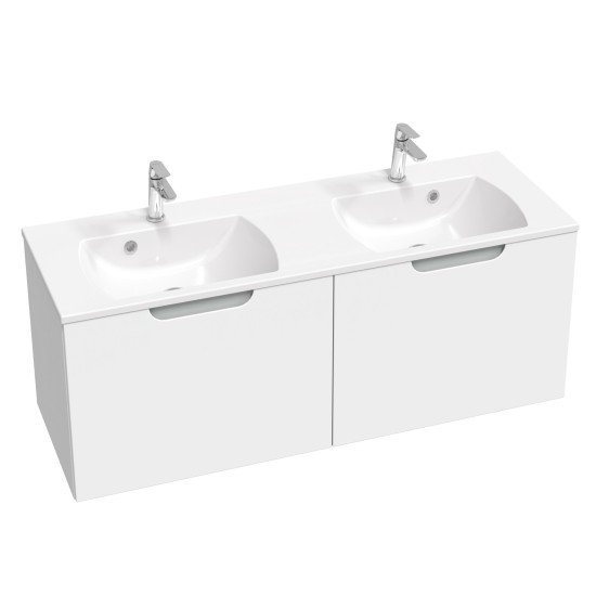 SD Classic II 130 dvigubo praustuvo spintelė balta/pilka