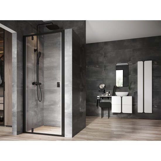 NDOP1-90 juoda+stiklas Transparent
