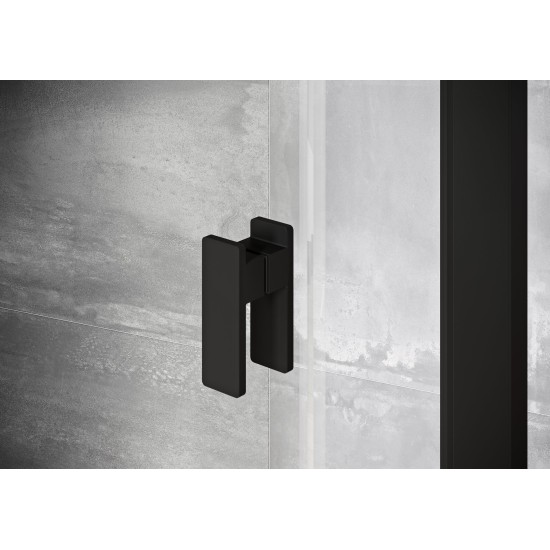 NSKK3 80x80, juoda+stiklas Transparent