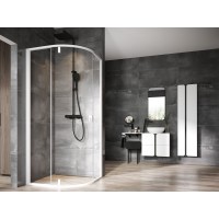 NSKK3 90x90, balta/balta+stiklas Transparent