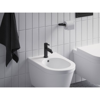 PU 055.20BLM Bidė maišytuvas 151 mm su dugno vožtuvu ClickClack, matinės juodos
