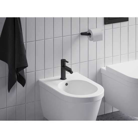 PU 055.20BLM Bidė maišytuvas 151 mm su dugno vožtuvu ClickClack, matinės juodos