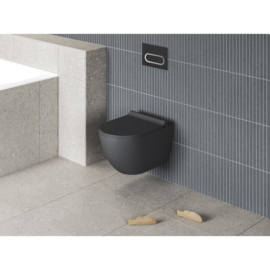WC Uni Chrome RimOff, pakabinamas, juodas