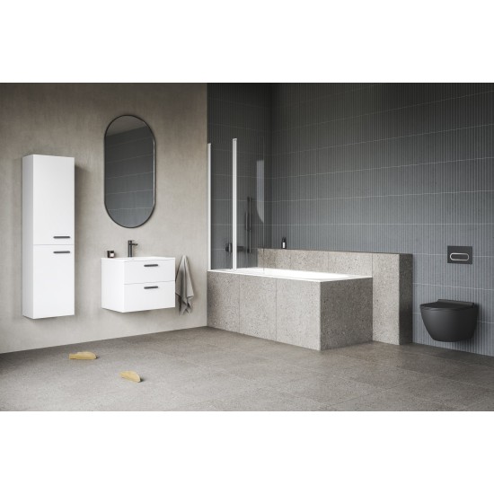 WC Uni Chrome RimOff, pakabinamas, juodas