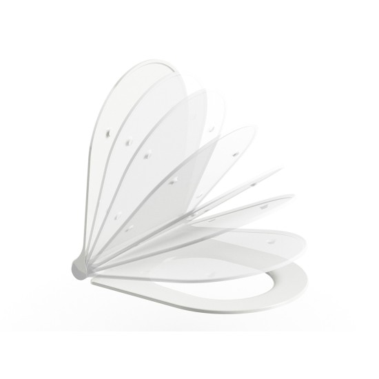 WC unitazo dangtis Uni Chrome Flat, juodas