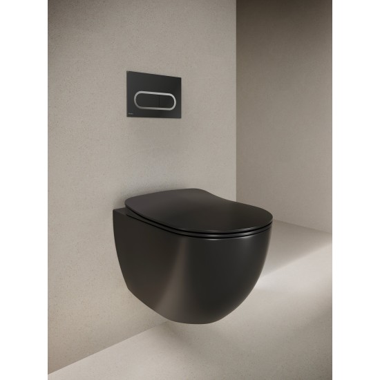 Chrome WC valdymo mygtukas, juodas