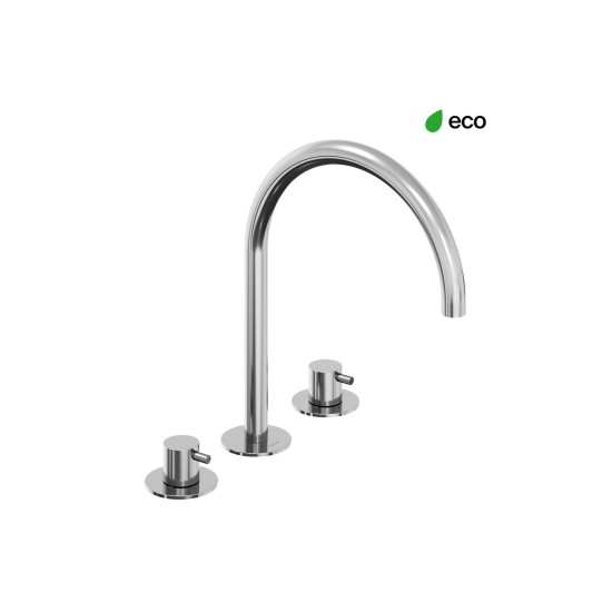ES 018.00CR Praustuvo maišytuvas  270 mm, 3 dalių be dugno vožtuvo, chromas