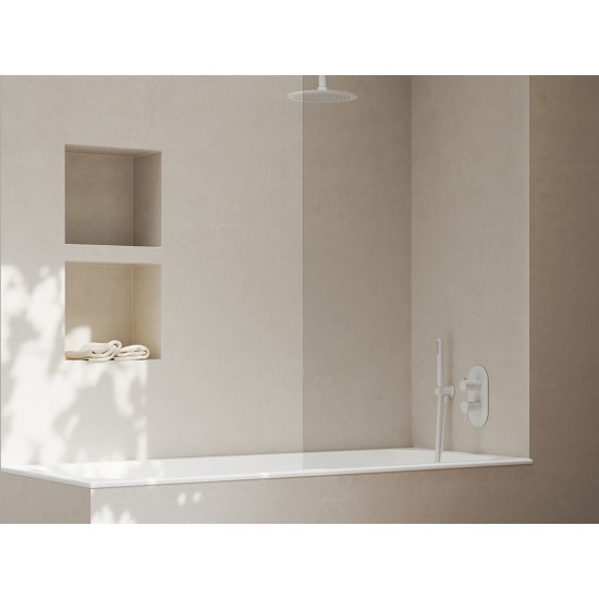 951.10WV Apvali dušo galvutė, White Velvet