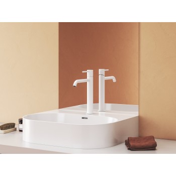 ES 014.10WV Praustuvo maišytuvas 250 mm be dugno vožtuvo, White Velvet