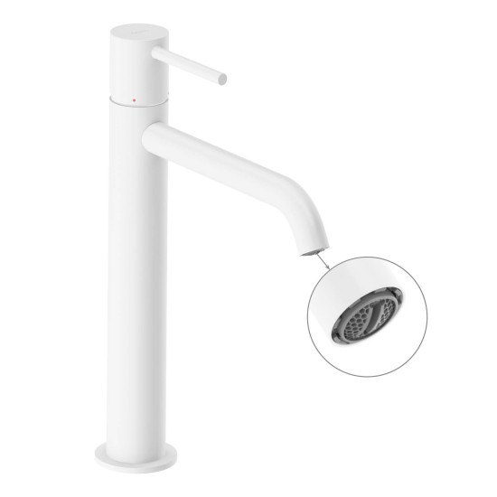 ES 014.10WV Praustuvo maišytuvas 250 mm be dugno vožtuvo, White Velvet