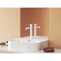 ES 014.11WV Praustuvo maišytuvas BeCool 250 mm be dugno vožtuvo, White Velvet