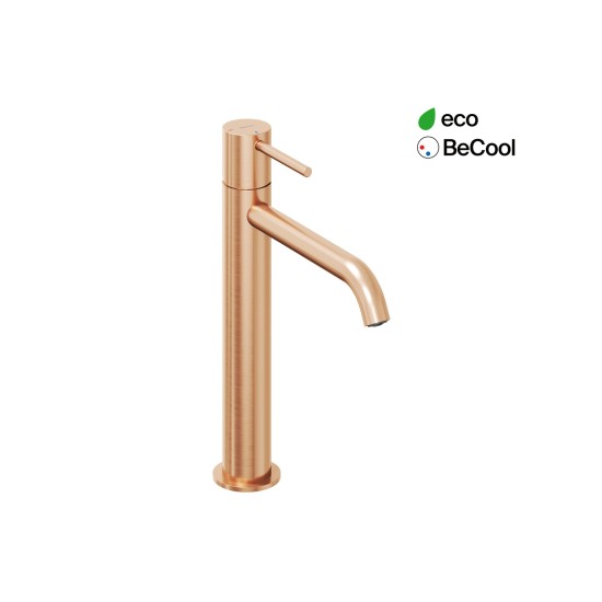 ES 014.60RGB Praustuvo maišytuvas BeCool 250 mm be dugno vožtuvo, šlifuoto rožinio aukso
