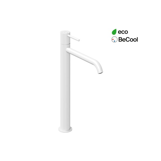 ES 015.11WV Praustuvo maišytuvas  BeCool 340 mm be dugno vožtuvo, White Velvet