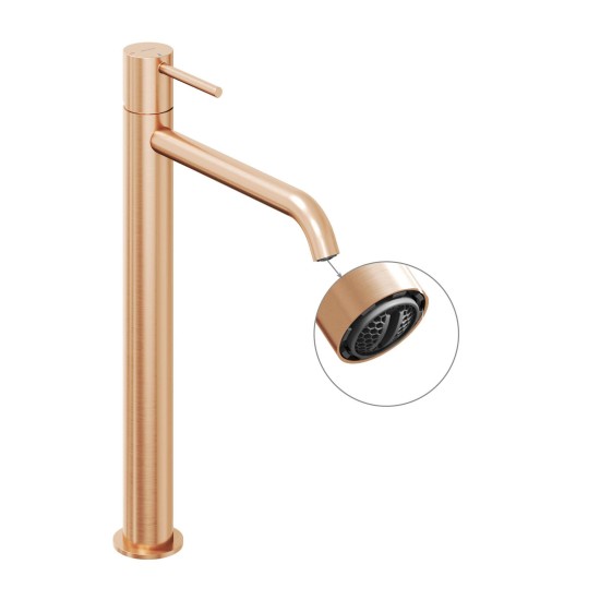 ES 015.61RGB Praustuvo maišytuvas 340 mm be dugno vožtuvo, šlifuoto rožinio aukso