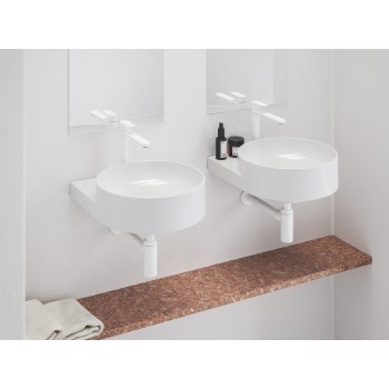 EL 014.11WV Praustuvo maišytuvas BeCool 220 mm be dugno vožtuvo, White Velvet
