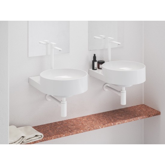 EL 015.11WV Praustuvo maišytuvas BeCool 335 mm be dugno vožtuvo, White Velvet