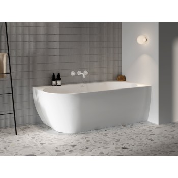 Vonia Freedom Corner 170x80 D, laisvai pastatoma, balta, sifono dangtelis baltos/juodos/chromo spalvos