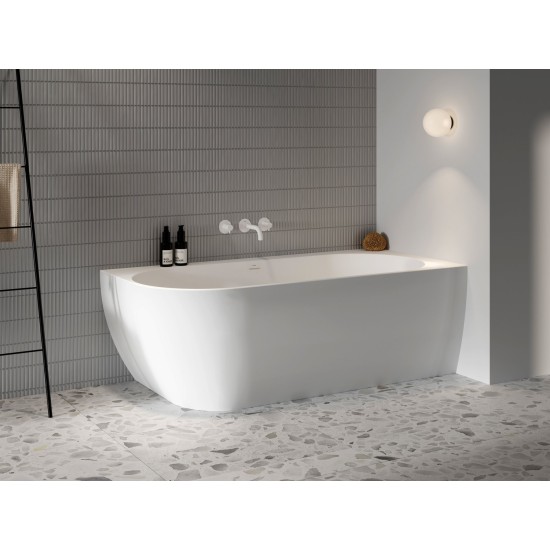Vonia Freedom Corner 170x80 D, laisvai pastatoma, balta, sifono dangtelis baltos/juodos/chromo spalvos