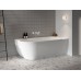 Vonia Freedom Corner 170x80 D, laisvai pastatoma, balta, sifono dangtelis baltos/juodos/chromo spalvos