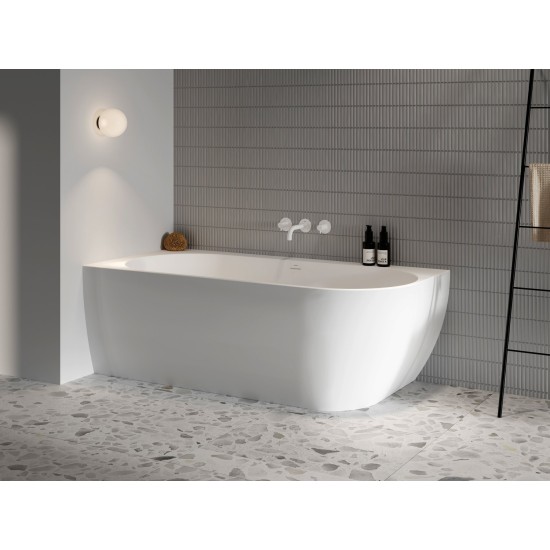 Vonia Freedom Corner 170x80 K, laisvai pastatoma, balta, sifono dangtelis baltos/juodos/chromo spalvos