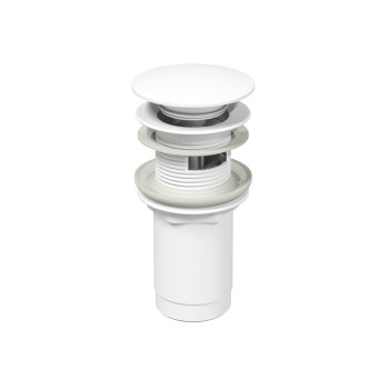 Praustuvo sifono galvutė ClickClack, matinis balta