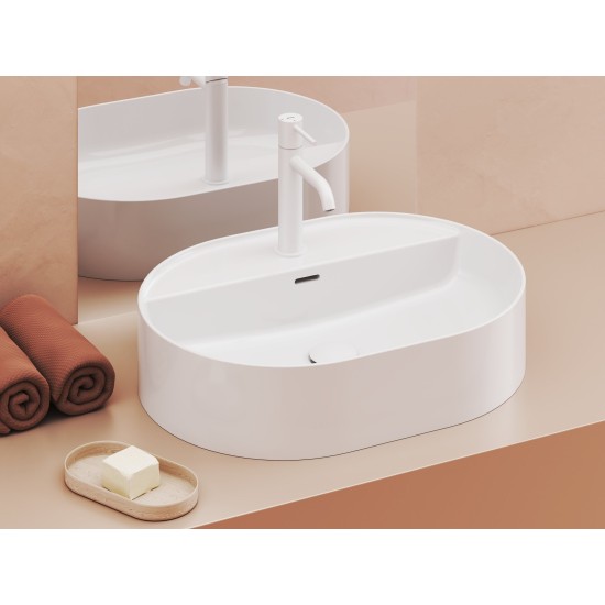 Keraminis praustuvas Ceramic Slim Shelf O 55, baltas