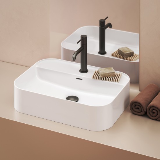Keraminis praustuvas Ceramic Slim Shelf R 55, baltas