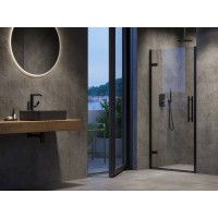 COSD1-90 juodas+stiklas Transparent