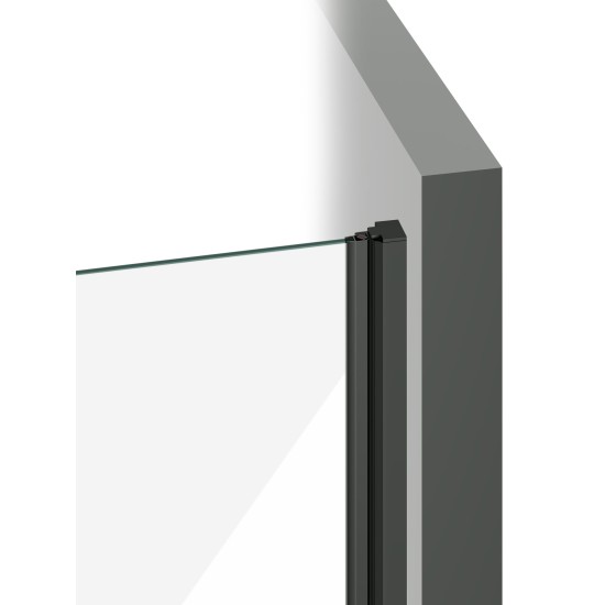 COSD2-100 juodas+stiklas Transparent