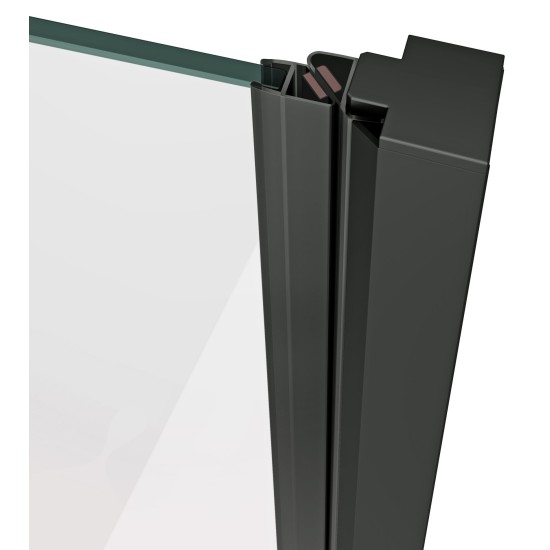 COSD2-120 juodas+stiklas Transparent
