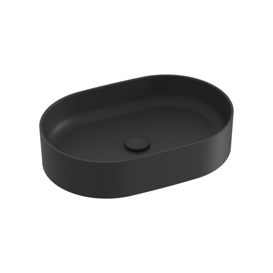 Keraminis praustuvas Ceramic Slim O 55, matinės juodos