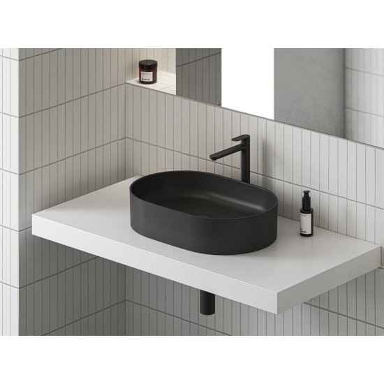 Keraminis praustuvas Ceramic Slim O 55, matinės juodos
