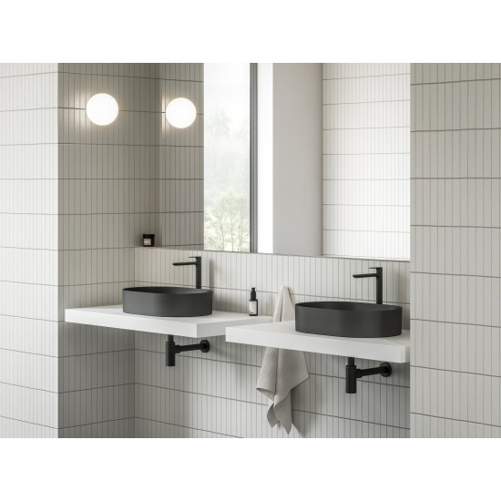 Keraminis praustuvas Ceramic Slim O 55, matinės juodos