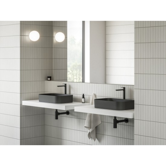 Keraminis praustuvas Ceramic Slim R 55, matinės juodos