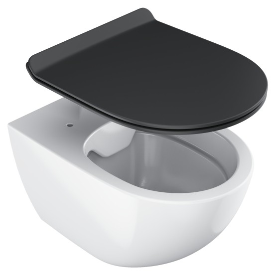 WC unitazo dangtis Vita, juodas