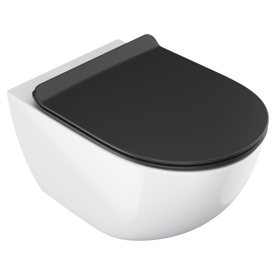 WC unitazo dangtis Vita, juodas